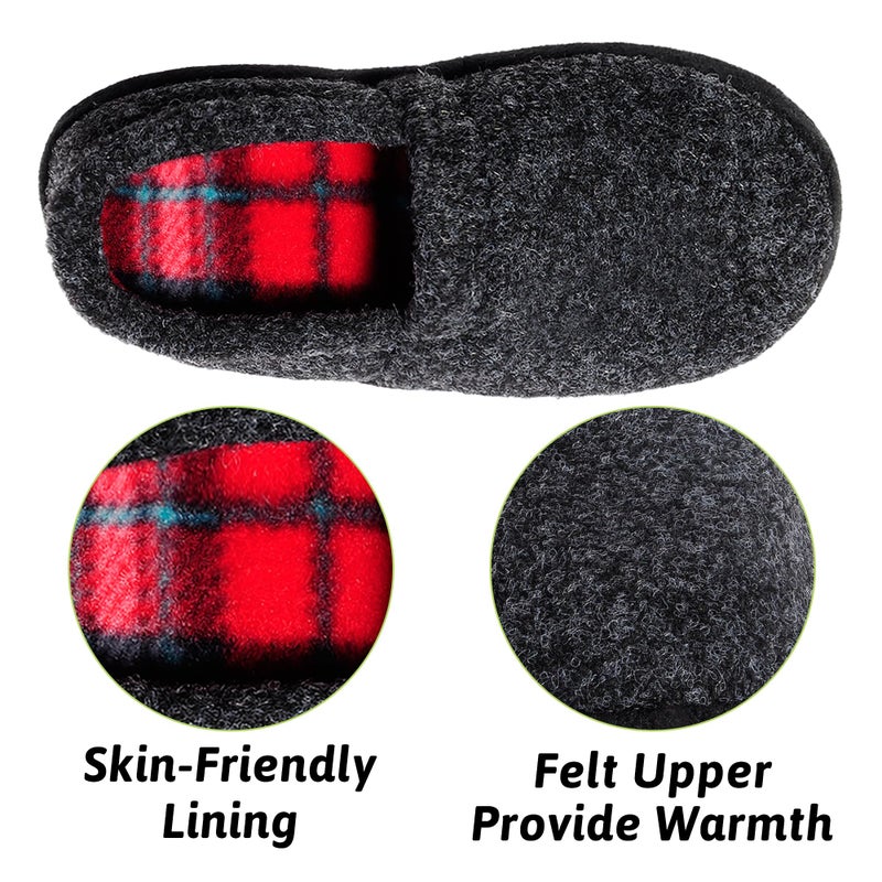 MIXIN Big Kid Boys and Girls Slippers House Shoes Indoor Outdoor with Anti Slip Sole Grey 2-3 M'' - Image 3